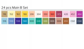 Набор маркеров Stylefile Brush 24 шт. основные цвета B