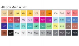 Набор маркеров Stylefile Brush 48 шт. основные цвета A