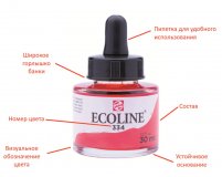 Набор Ecoline 5 цветов*30 мл дополнительные цвета