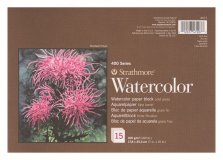 Блок для акварели Strathmore 400 Series 300г/м.кв 17,8х25,4см 15л склейка по 4 сторонам