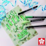 Маркер акварельный Sakura Koi кисточка №4 Желтый насыщенный