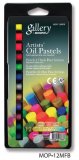 Пастель масляная Mungyo Gallery Oil 12 цветов (6 флуоресцентных + 6 металлик) в блистере