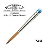 Кисть Winsor&Newton Cotman 222 синтетика, круглая удлиненная №4