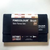 Набор маркеров Finecolour Brush 24 цветов в пенале Телесные оттенки