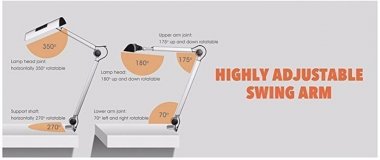 Сенсорная лампа на струбцине с регулировкой яркости SoulArt SA06