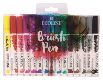 Набор акварельных маркеров Royal Talens Ecoline Brush Pen 15 штук в пластиковой упаковке