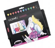 Набор маркеров на спиртовой основе Copic Classic яркие цвета 12 цветов в пенале