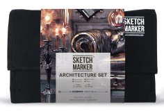 Набор маркеров на спиртовой основе Sketchmarker Architecture Set 24шт архитектура, сумка органайзер