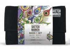 Набор маркеров на спиртовой основе Sketchmarker Basic 1 24шт базовые оттенки, сумка органайзер