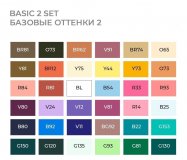 Набор маркеров на спиртовой основе Sketchmarker Basic 2 36шт базовые оттенки, сумка органайзер