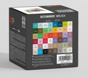 Набор маркеров на спиртовой основе Sketchmarker BRUSH Asia style 48шт азиатский стиль, пластиковый бокс