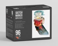 Набор маркеров на спиртовой основе Sketchmarker BRUSH 3 96шт, пластиковый бокс