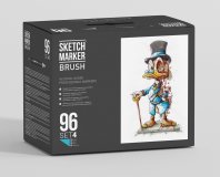 Набор маркеров на спиртовой основе Sketchmarker BRUSH 4 96шт, пластиковый бокс
