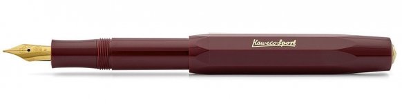 Ручка перьевая Kaweco Classic Sport F бордовая (корпус из пластика, перо позолота)