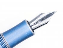 Ручка перьевая Kaweco AL Sport Stonewashed F синий алюминиевый корпус