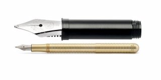 Ручка перьевая Kaweco Liliput Wave B латунный корпус