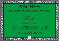 Блок для акварели Arches 300г/м.кв 18х26см 20л, фин