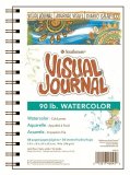 Блокнот для акварели Strathmore Visual Journal 190гр/м.кв 14х20,3см 34л, , спираль