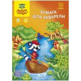 Папка для акварели 10л А4, Мульти-Пульти "Приключения Енота", 200 г/м2