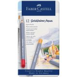 Карандаши акварельные художественные Faber-Castell "Goldfaber Aqua", 12 цветов, метал. коробка