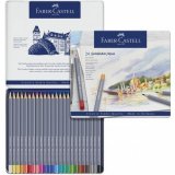 Карандаши акварельные художественные Faber-Castell "Goldfaber Aqua", 24 цветов, метал. коробка