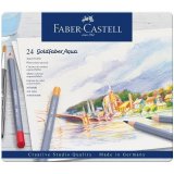 Карандаши акварельные художественные Faber-Castell "Goldfaber Aqua", 24 цветов, метал. коробка