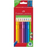 Карандаши цветные Faber-Castell "Jumbo" 10 цветов, трехгранные, с точилкой