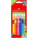 Карандаши цветные Faber-Castell "Jumbo" 20 цветов, трехгранные, утолщ., картон, евр., с точилкой