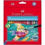 Карандаши акварельные Faber-Castell, 24 цветов и кисть