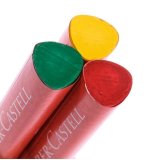 Мелки восковые утолщенные Faber-Castell "Jumbo", 12  цветов, трехгранные, пластиковая упаковка
