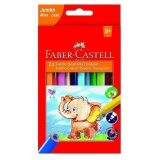 Карандаши цветные Faber-Castell "Jumbo" 24 цвета, трехгранные, с точилкой