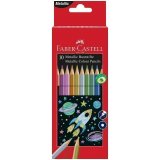 Карандаши цветные Faber-Castell, 10 цветов, металлик,  заточен.