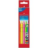 Карандаши цветные Faber-Castell "Jumbo Grip Neon", 05 цветов неон, трехгранные, утолщ., европ.