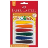 Мелки восковые Faber-Castell 06 цветов, фигурные, блистер, европодвес