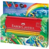 Карандаши цветные Faber-Castell "Grip Jungle", 16 цветов+2, трехгранные, метал. упак.в картоне
