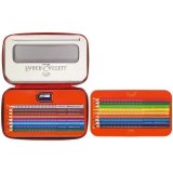 Карандаши цветные Faber-Castell "Grip Jungle", 16 цветов+2, трехгранные, метал. упак.в картоне