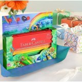Карандаши цветные Faber-Castell "Grip Jungle", 16 цветов+2, трехгранные, метал. упак.в картоне