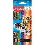 Карандаши цветные Maped "Color Peps Animals", 12 цветов, трехгранные