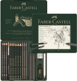 Набор карандашей ч/г Faber-Castell "Pitt Graphite", 19 предметов, метал. кор.