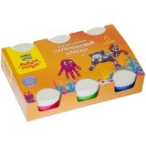 Краски пальчиковые Мульти-Пульти "Морские приключения Енота", 06 цв., 360г, флуоресц.
