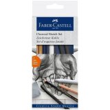 Набор угля и угольных карандашей Faber-Castell "Charcoal Sketch" 7 предметов