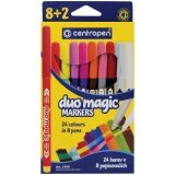 Фломастеры меняющие цвет Centropen "Duo Magic", 08цв+2, 10шт., 24 цв., картон, европодвес