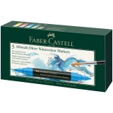 Набор акварельных пигментных маркеров Faber-Castell "Albrecht Durer" 5цв кисть/пуля