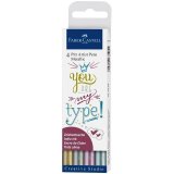 Набор капиллярных ручек Faber-Castell "Pitt Artist Pen Metallic" ассорти,4шт.,1,5мм, пласт. уп.