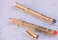 Набор капиллярных ручек Pigma Micron PN 8шт (0.4мм-0.5мм)