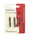 Набор перьев Manuscript Round Hand 2 с накопителем 3шт блистер