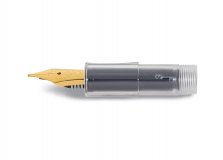 Перо с секцией захвата для ручек Kaweco Classic Sport M 0.9мм прозрачный, позолота, STOP