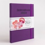 Скетчбук Малевичъ для графики и маркеров Bristol Touch, фиолетовый, 180 г/м, А5, 50 л