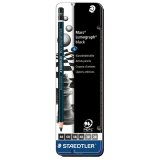 Карандаши угольные STAEDTLER 6 шт (8B, 6В, 4В, 2В, 100B) металл пенал G6