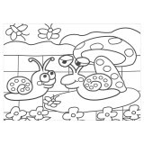 Раскраска по номерам ЮНЛАНДИЯ "УЛИТКИ" А4, 4 картинки (восковые мелки) 661612